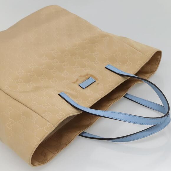 GUCCI GG Canvas Tote Bag Nylon Beige - Picture 6 of 12